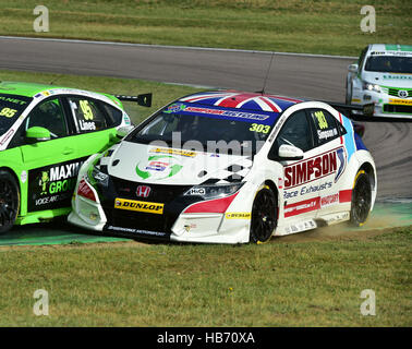 Matt Simpson, Honda Civic Type R, BTCC Rockingham, Rockingham Motorsport Speedway, Sunday, 28th August, 2016, Autosport, British Touring Car Champions Stock Photo