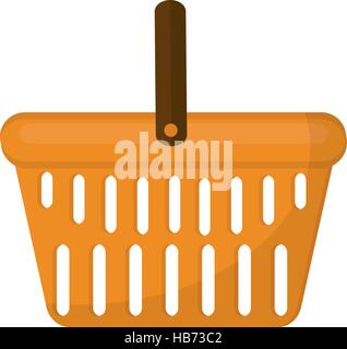 Shopping basket icon flat style. isolated on white background. bag. Vector illustration Stock Vector