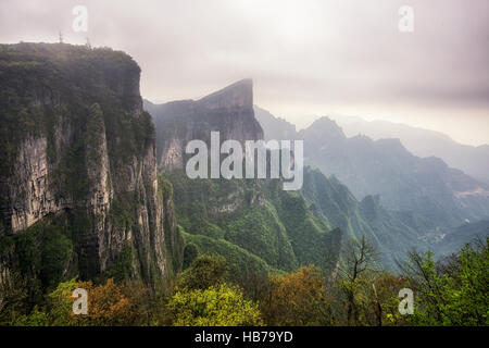 tianmen mountain landscape and viewpoint Stock Photo