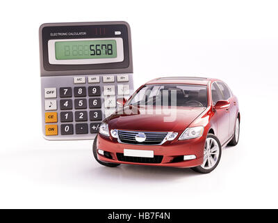 Car and calculator concept Stock Photo