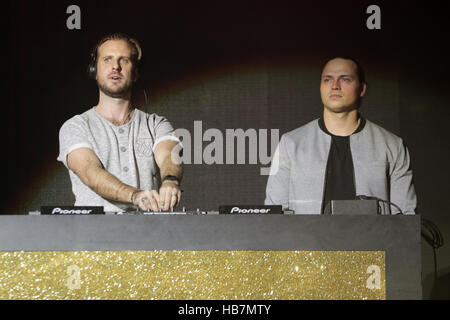 Sigma on stage at Capital's Jingle Bell Ball with Coca-Cola at London's O2 arena. Stock Photo