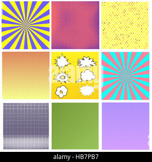 Comics Book Background. Halftone Patterns.. Stock Photo