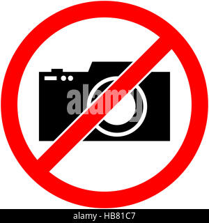 No photography, camera prohibited symbol. Stock Photo