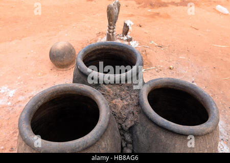 Millet beer tanks Stock Photo