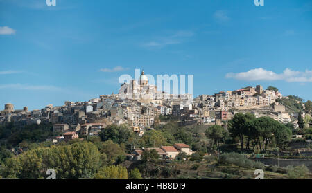 City view, Piazza Armerina, Province of Enna, Sicily, Italy Stock Photo