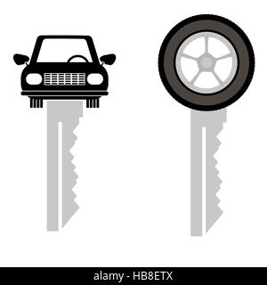 Two Car Keys Isolated Stock Photo - Alamy