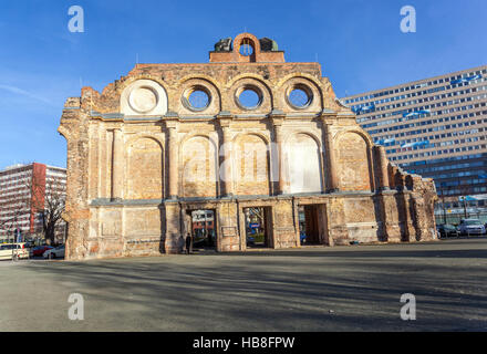 Anhalter bahnhof railway station, the remains, Askanischer Platz, Kreuzberg, Berlin ruins Germany Stock Photo