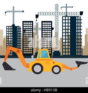 under construction machinery icon vector illustration design Stock Vector