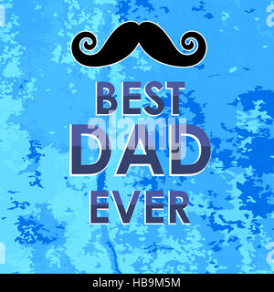 Best Dad Poster. Happy Fathers Day Design Stock Photo