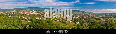 Town of Sveti Ivan Zelina panorama Stock Photo