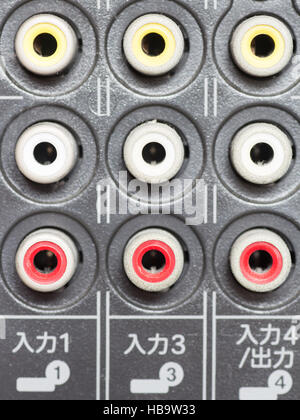 Tv Rear Socket Types Chart old tv connection sockets Stock Photo - Alamy