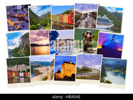 Stack of Norway travel shots Stock Photo