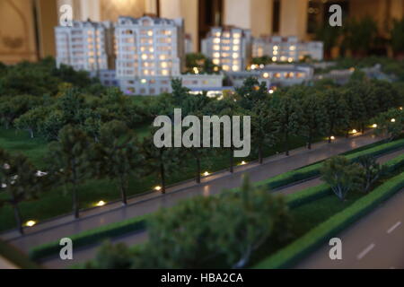 Architectural model of apartment building Beijing Stock Photo