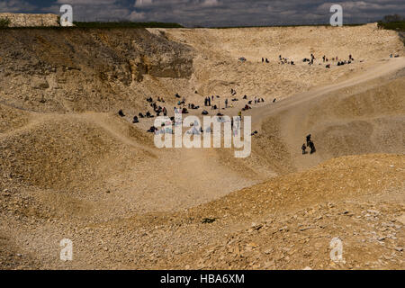 Fossil Quarry in Altmuehltal in Germany Stock Photo