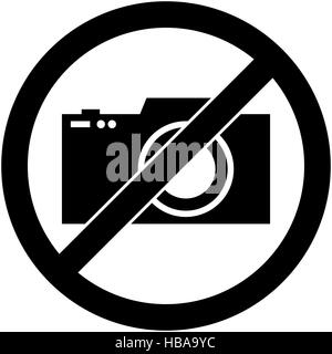 No photography, camera prohibited symbol. Stock Photo