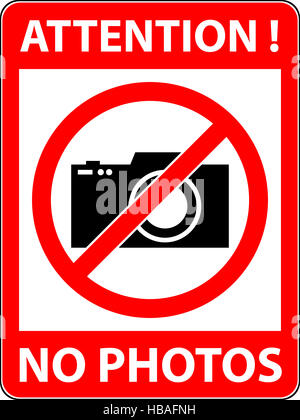 No photography, camera prohibited symbol. Stock Photo