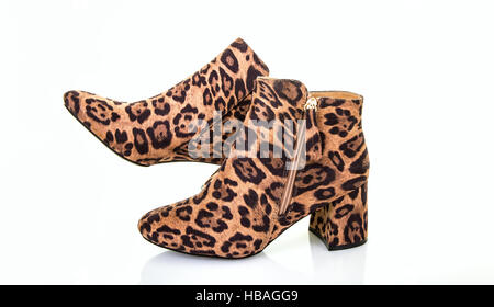 leopard skin boots