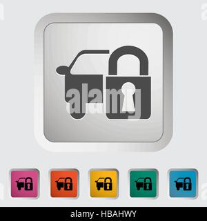 Locking car doors Stock Vector