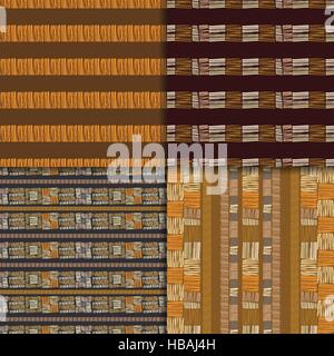 Ethnic seamless pattern set Stock Vector