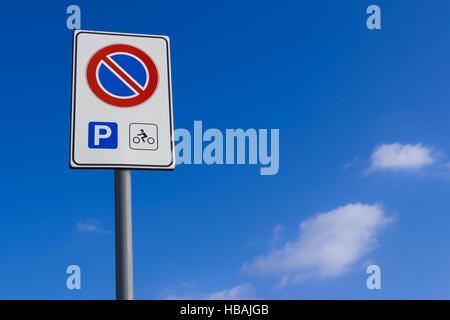 Handicap parking only sign for disabled drivers Stock Photo