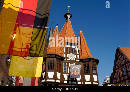 Old Town Hall With German Flag Bremen Germany Europe Stock