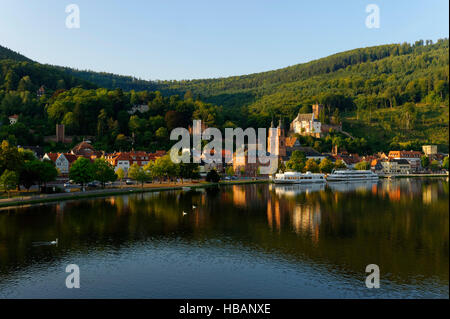 View of Miltenberg at river Main in Lower Franconia Bavaria, Germany Stock Photo