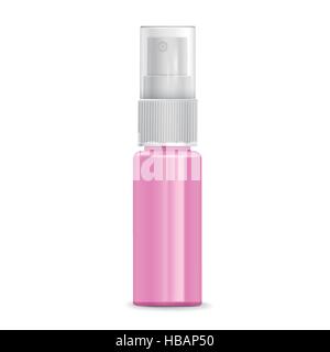 cosmetic spray bottle isolated on white background Stock Vector