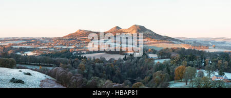 Scotts View near Melrose overlooking the River Tweed and the Eildon ...