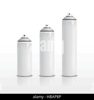 blank spray bottles isolated on white background Stock Vector
