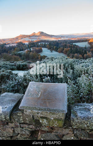 Scotts View near Melrose overlooking the River Tweed and the Eildon ...