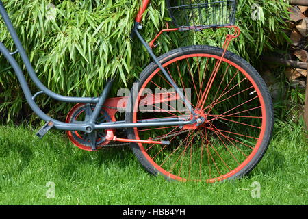 Old bicycle - rear wheel Stock Photo
