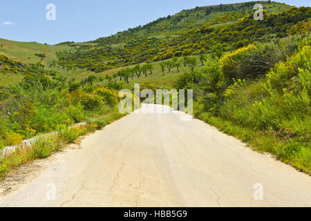 Road in Sicily Stock Photo