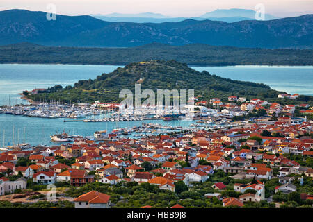 Island of Murter marina and bay view Stock Photo