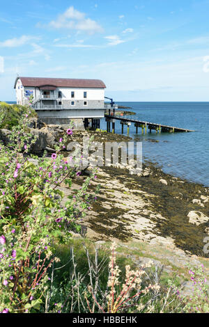 The new Moelfre Lifeboat station 2016 on Anglesey North Wales Stock Photo