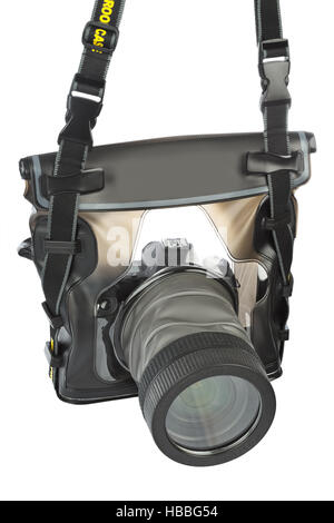 Camera in waterproof case Stock Photo