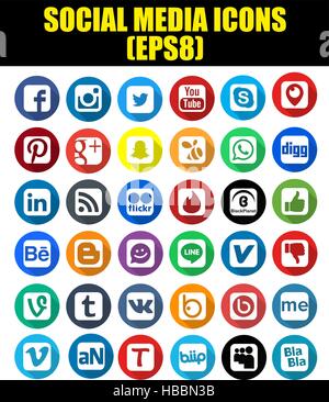 Social Network Icons Stock Vector