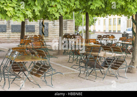 the beer garden is closed Stock Photo