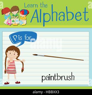 Flashcard letter B is for brush Stock Vector Image & Art - Alamy