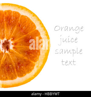 Half orange over white Stock Photo