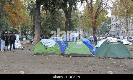 Refugee Tents Stock Photo