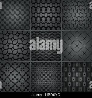 Set of Seamless Geometric Backgrounds Stock Vector