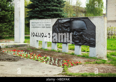 Monument of World War II in the village Stock Photo