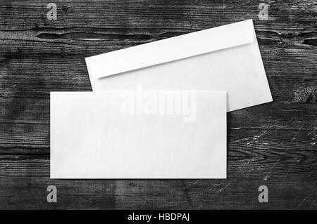 Blank paper envelopes Stock Photo