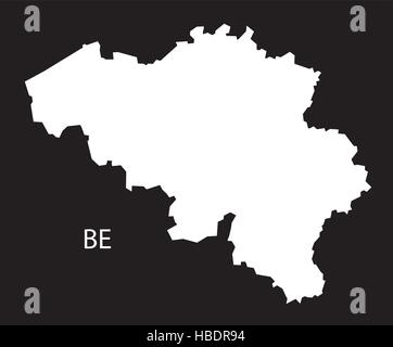 Map of Belgium in black with the provinces Stock Vector Image & Art - Alamy