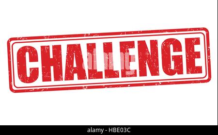 Challenge grunge rubber stamp on white background, vector illustration Stock Vector