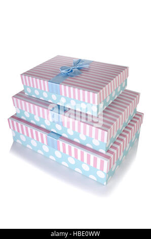 Giftboxes isolated on the white background Stock Photo