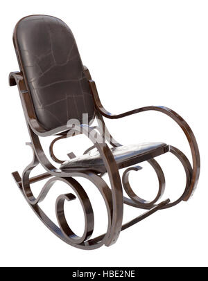 Rocking chair isolated on white Stock Photo