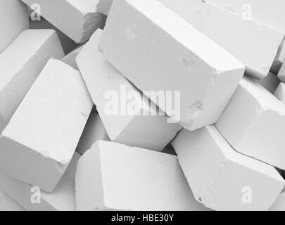 A large pile of white bricks Stock Photo