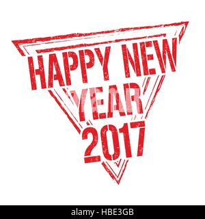Happy new year grunge rubber stamp on white background, vector illustration Stock Vector