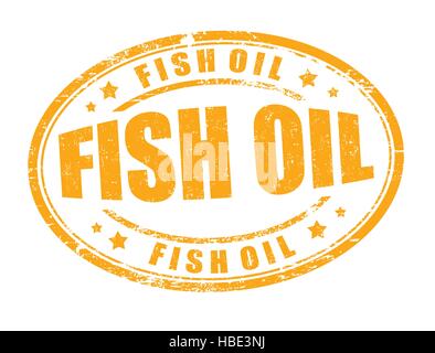 Fish oil grunge rubber stamp on white background, vector illustration ...